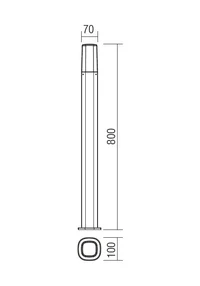 Stâlpișori Crayon E27 1 x 42 W IP44 Gri Închis 2