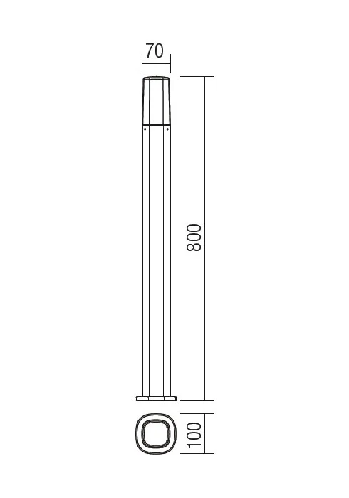 Stâlpișori Crayon E27 1 x 42 W IP44 Gri Închis 2