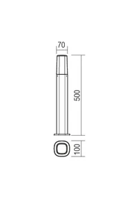 Stâlpișori Crayon E27 1 x 42 W IP44 Gri Închis 2