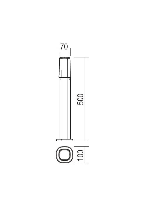 Stâlpișori Crayon E27 1 x 42 W IP44 Gri Închis 2