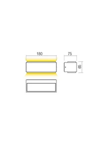 Aplice Dash LED 9 W 4000 K IP65 Maro Închis 2
