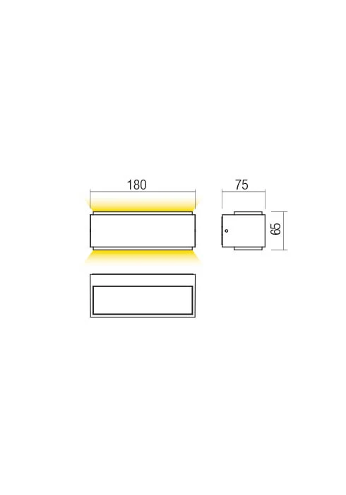 Aplice Dash LED 9 W 4000 K IP65 Maro Închis 2