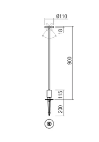 Pichete Elfic LED 12 W 3000 K IP54 Verde Închis 2