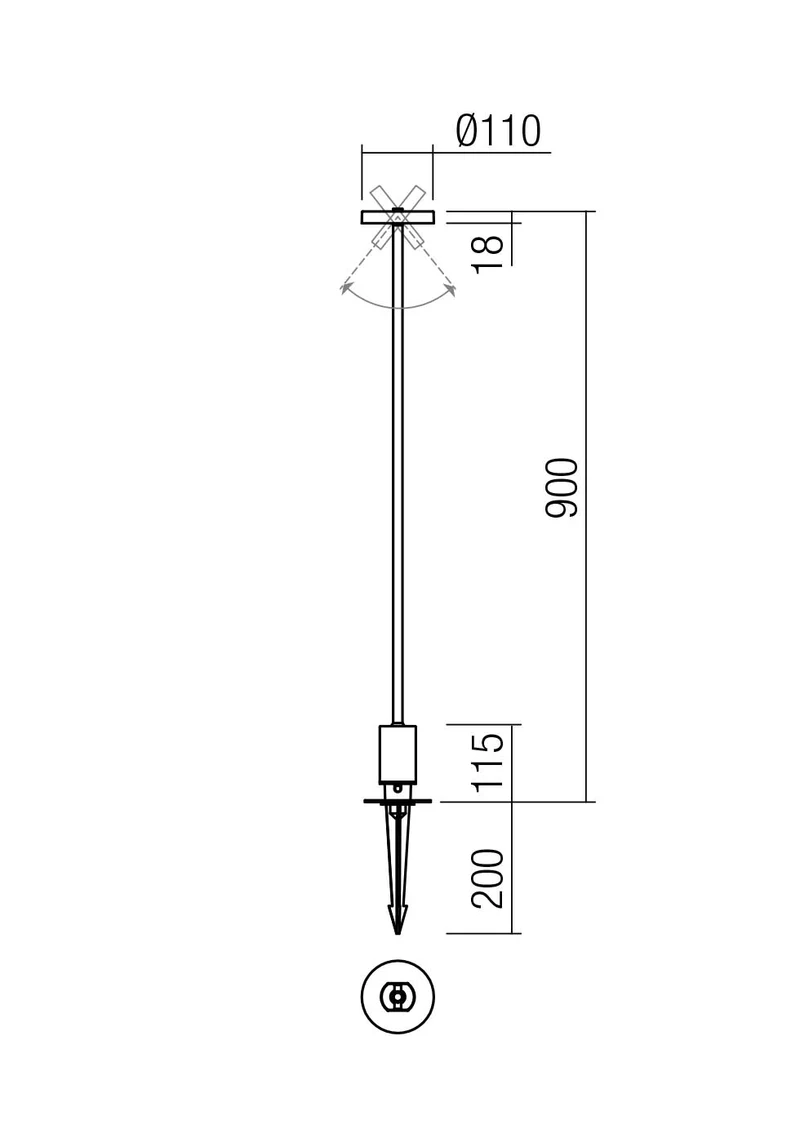Pichete Elfic LED 12 W 3000 K IP54 Verde Închis 2