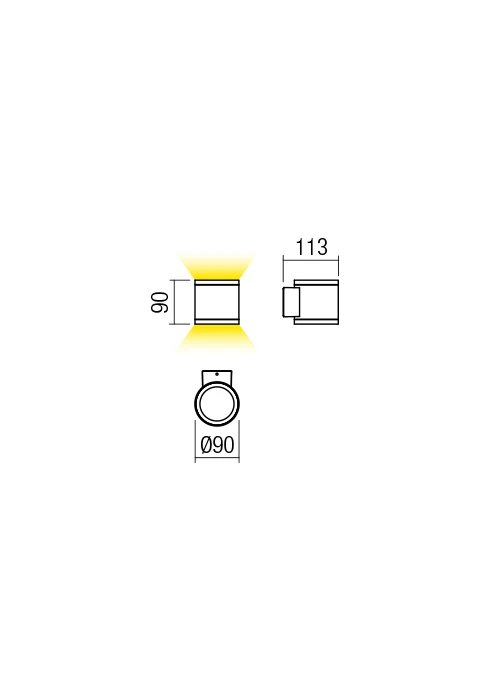 Бра Eta LED 2 x 6 W 3000 K IP54 Темно-коричневый 2
