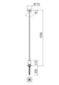 Pichete Elfic LED 12 W 3000 K IP54 Verde Închis 2