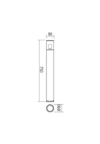 Stâlpișori Fred E27 1 x 20 W IP54 Maro Închis 2