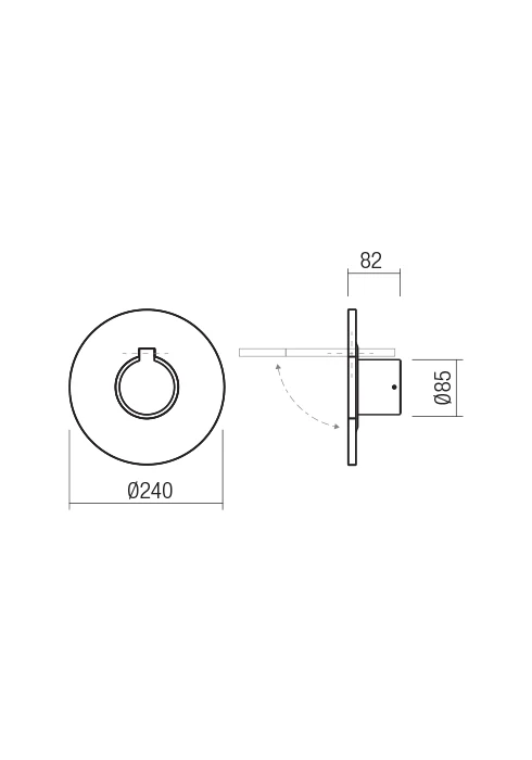 Aplice Free LED 10 W 3000 K IP54 Gri Închis 2