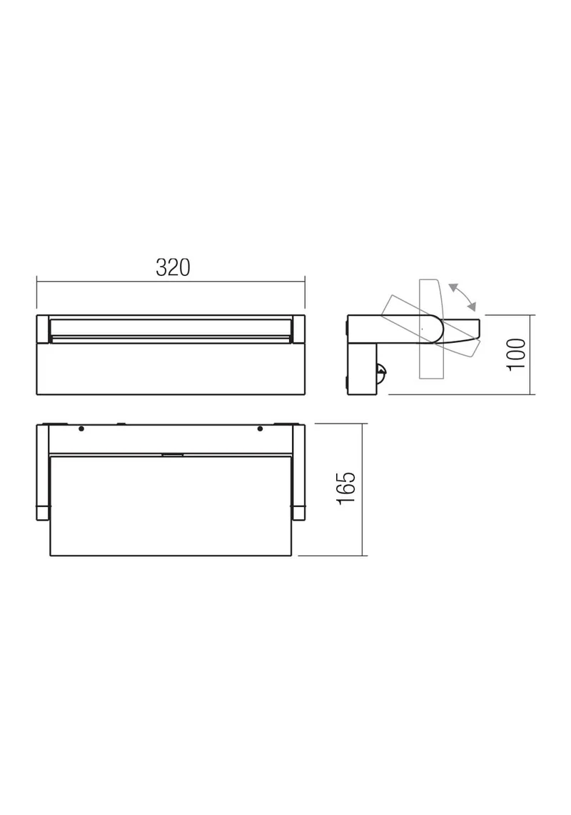 Aplice Flip LED 40 W 3000/4000/5000 K IP65 Gri Închis 2