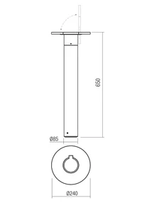 Stâlpișori Free LED 10 W 3000 K IP54 Gri Închis 2