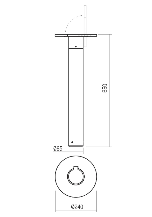 Stâlpișori Free LED 10 W 3000 K IP54 Gri Închis 2