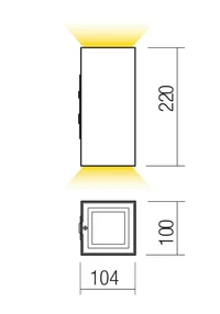 Aplice Hub LED 21 W 2700 K IP54 Gri Închis 2