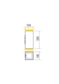 Aplice Hub LED 21 W 3000 K IP54 Alb Nisipiu 2