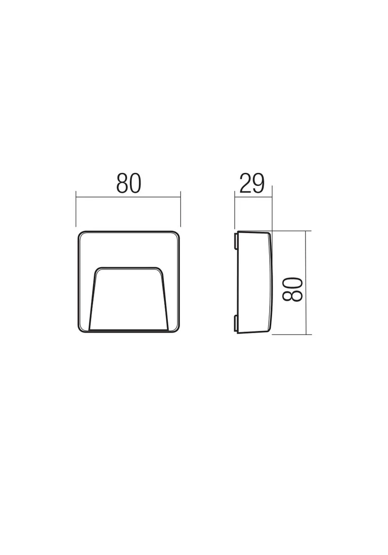 Spoturi scări Holos LED 1.5 W 3000 K IP65 Gri Închis 2