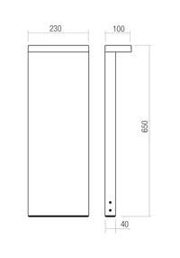 Stâlpișori Kant LED 15 W 2700/3000 K IP65 Gri Închis 2