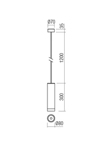 Suspensii Klou LED 9 W 3000 K IP54 Alb Nisipiu 2