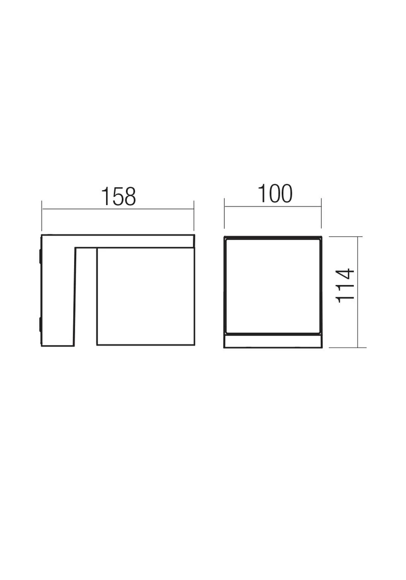 Aplice Kub LED 18 W 2700 K IP54 Gri Închis 2