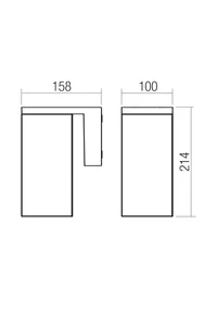 Aplice Kub LED 24 W 3000 K IP54 Gri Închis 2