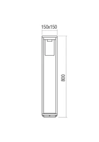 Stâlpișori Lagos E27 1 x 15 W IP54 Maro Închis 2