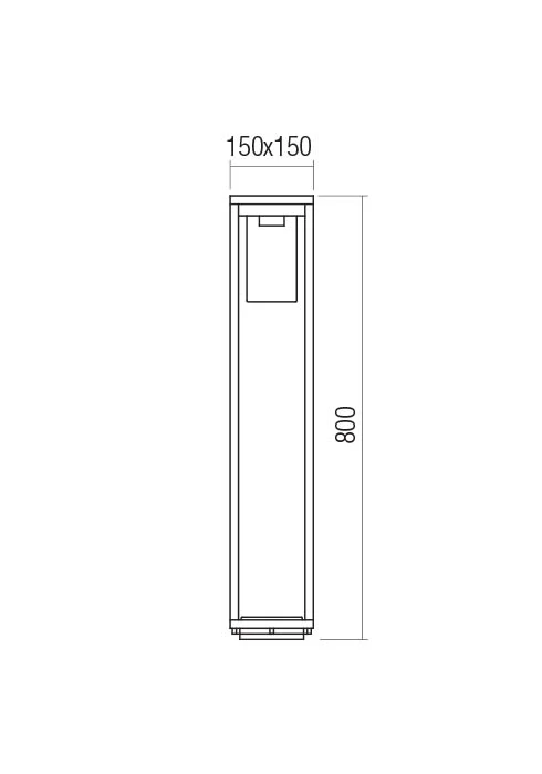 Stâlpișori Lagos E27 1 x 15 W IP54 Maro Închis 2