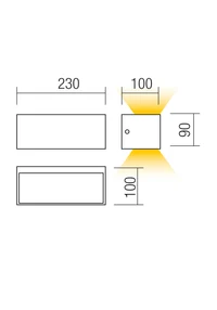 Бра Lampris LED 13 W 2700 K IP65 Темно-серый 2