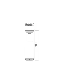 Stâlpișori Lagos E27 1 x 15 W IP54 Gri Închis 2