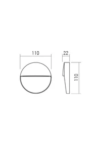 Spoturi scări Lander LED 3 W 3000 K IP54 Alb Nisipiu 2