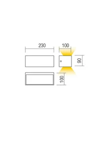 Aplice Lampris LED 13 W 3000 K IP65 Alb 2