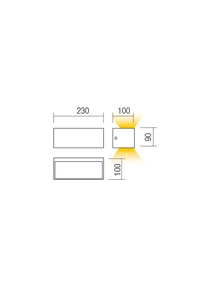 Aplice Lampris LED 13 W 3000 K IP65 Gri Închis 2