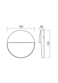 Spoturi scări Lander LED 6 W 3000 K IP54 Alb Nisipiu 2