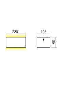 Aplice Limas LED 24 W 2700/3000 K IP65 Alb Nisipiu 2