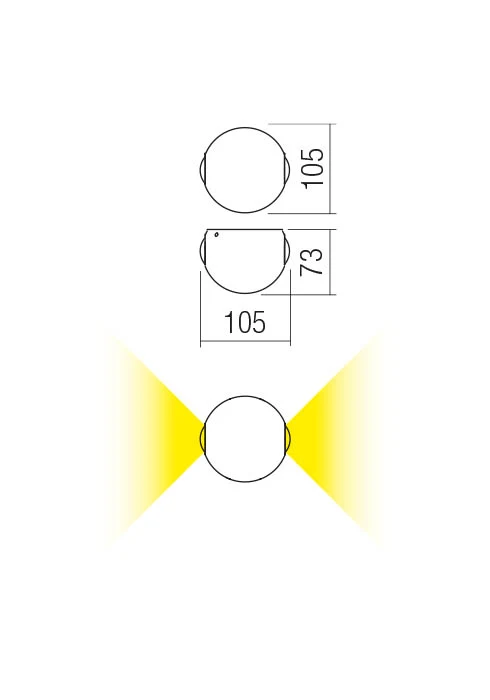 Бра Milestone LED 6 W 3000 K IP54 Песочно-белый 2