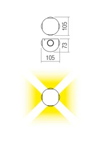 Aplice Milestone LED 12 W 3000 K IP54 Alb Nisipiu 2