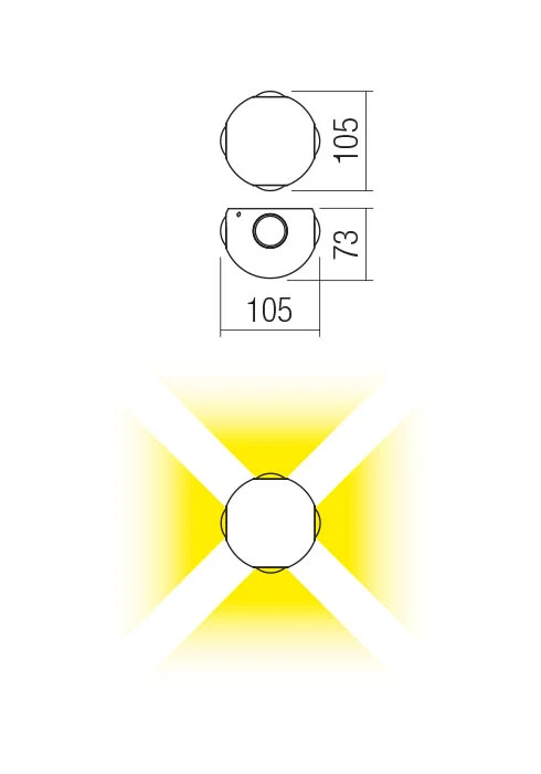 Aplice Milestone LED 12 W 3000 K IP54 Alb Nisipiu 2
