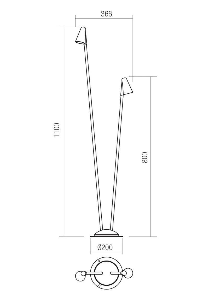 Stâlpișori Nivalis LED 13.8 W 2700 K IP65 Corten 2