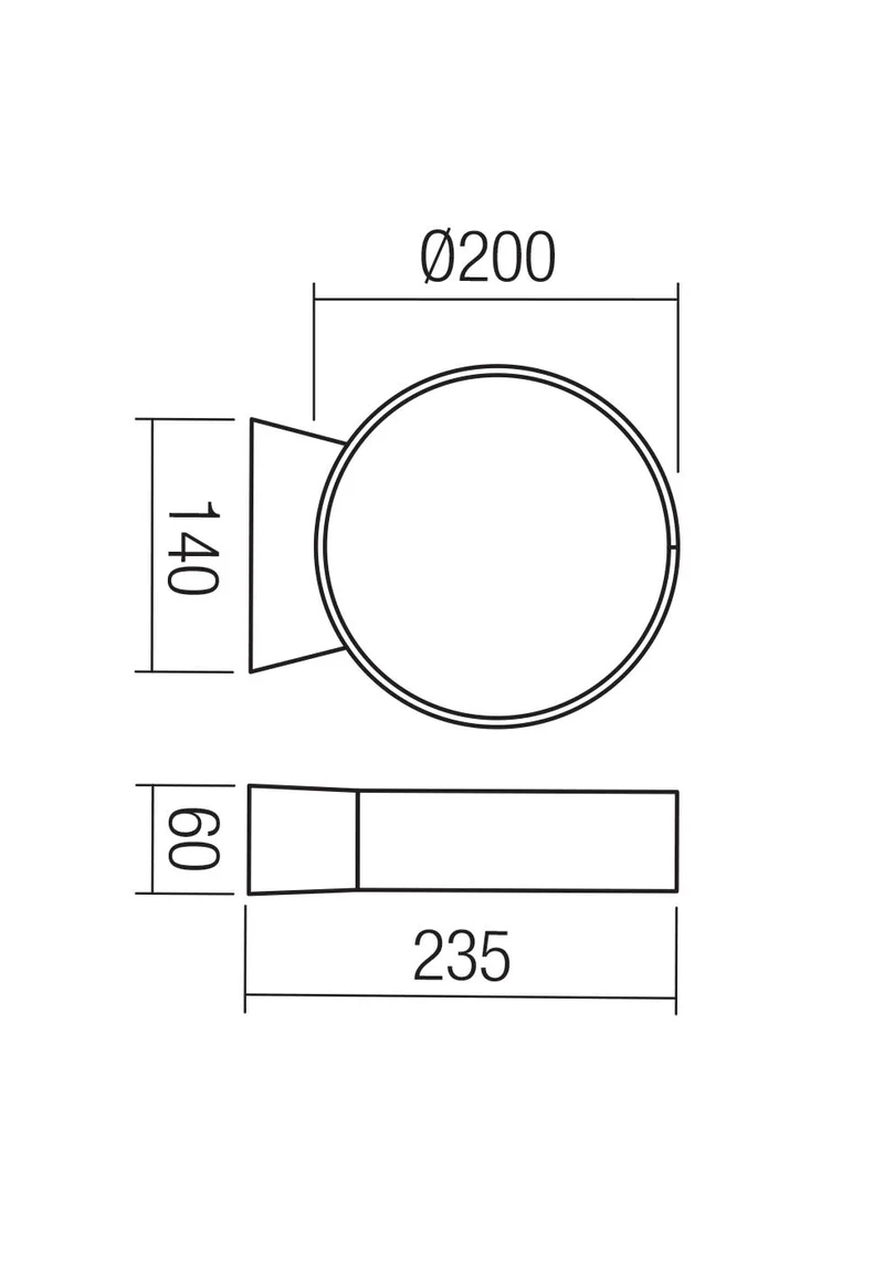 Бра Oniro LED 8 W 2700 K IP65 Темно-серый 2