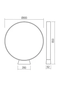 Stâlpișori Oniro LED 20 W 2700 K IP65 Gri Închis 2