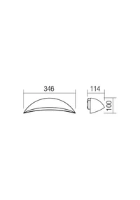 Бра Palma LED 18 W 3000 K IP54 Темно-серый 2