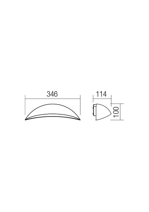 Бра Palma LED 18 W 3000 K IP54 Темно-серый 2