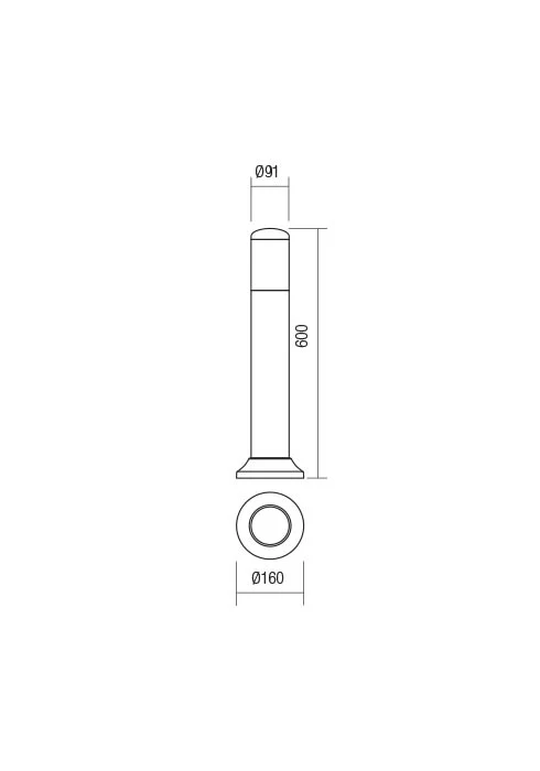 Stâlpișori Pencil E27 1 x 28 W IP44 Negru 2