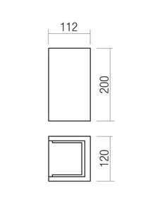 Aplice Petra LED 2 x 6 W 3000 K IP54 Gri Închis 2