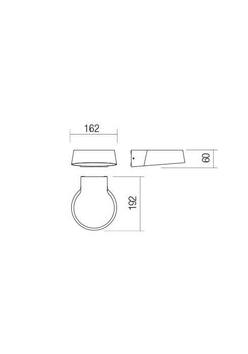 Aplice Phaser LED 12.5 W 3000 K IP54 Gri Închis 2