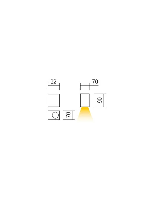 Aplice Punta GU10 1 x 7 W IP44 Gri Închis 2