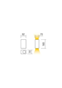 Aplice Punta GU10 2 x 7 W IP44 Gri Închis 2