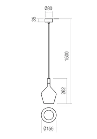 Suspensii Potter GU10 1 x 10 W IP65 Fildeș 2