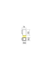 Aplice Quad LED 4 W 3000 K IP65 Gri Închis 2