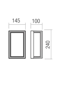 Aplică / plafonieră Quadris LED 12 W 2700/3000 K IP54 Corten 2
