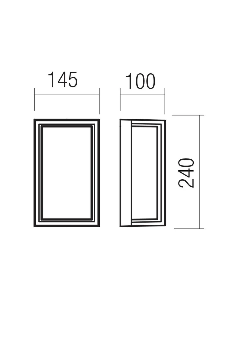 Aplică / plafonieră Quadris LED 12 W 2700/3000 K IP54 Corten 2