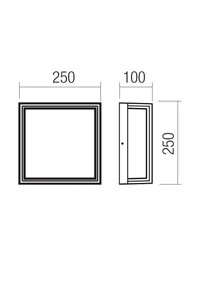 Aplică / plafonieră Quadris LED 20 W 2700/3000 K IP54 Alb Nisipiu 2