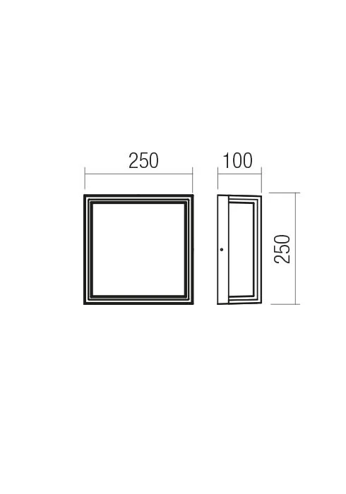 Aplică / plafonieră Quadris LED 20 W 3000 K IP54 Corten 2